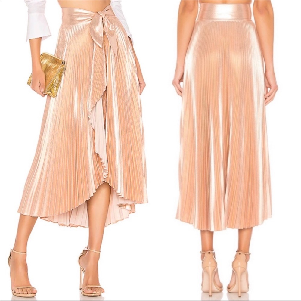 ALC Eleanor skirt in rose gold